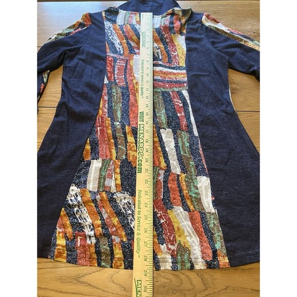 Parsley & Sage Size Medium Cowl Neck Geometric Multicolor Tunic Top/Dress Hippie - Picture 8 of 8